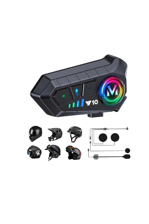 Hubrendy Bluetooth 5.3 Kask İçi Intercom Kulaklık 1000 M Mesafe 1000 Mah