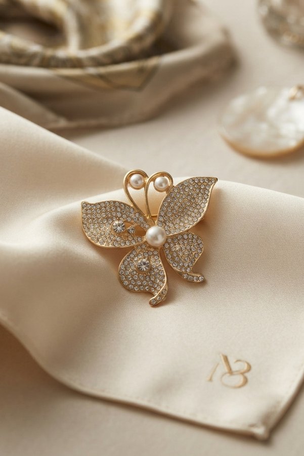 Ethab Giyim Zirkon Taşlı Gold Renk Model Broş 5886 - Glst1376-1385