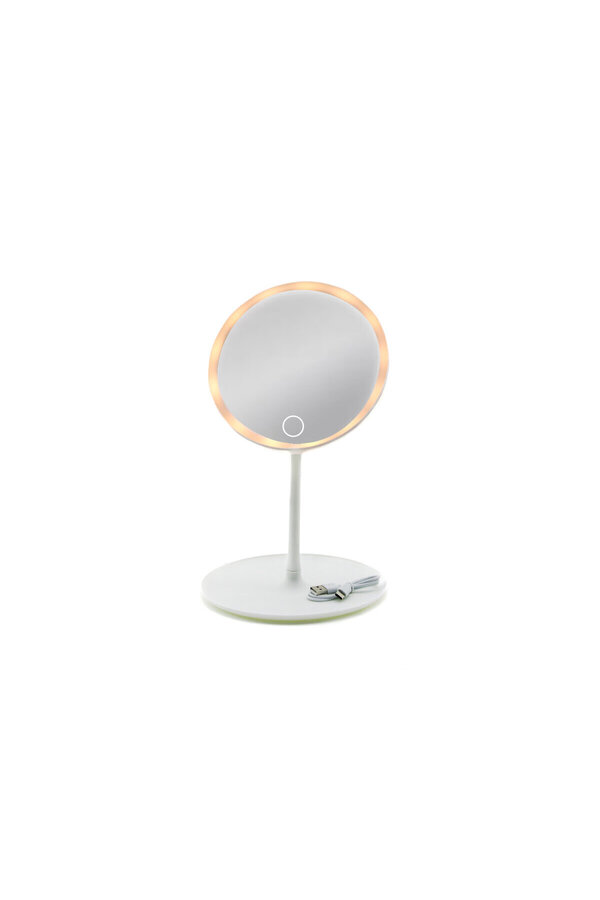 Go İthalat Yuvarlak 6.5 Inc Ledli - Usb Şarjlı Makyaj Aynası 90° Açı Ayarlı Takılı Ayak Renkli Pls İ11-016 () G