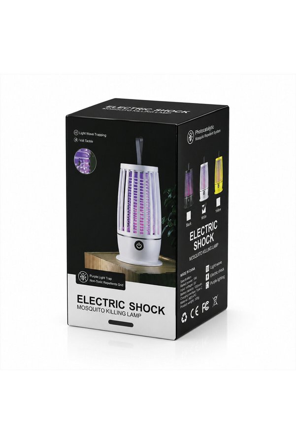 Go İthalat Usb Şarjlı - 2 Renk Işık Asma Aparat - Sessiz Çalışma Uv Işıklı Sinek Kovucu Hs-374 () Glbl-Stl57839