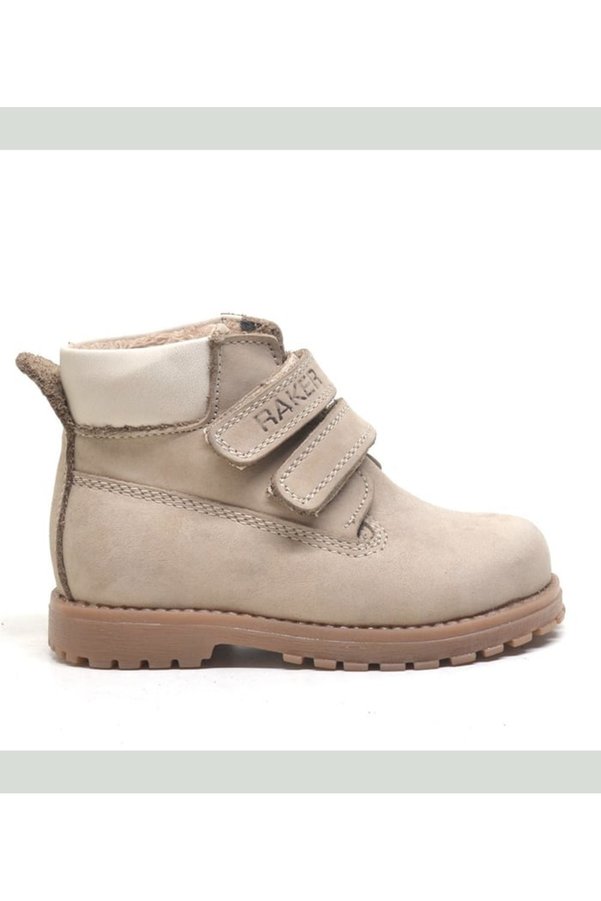Ortopedikal Rakerplus Neson 9055-Vz Vizon % 100 Hakiki Deri Cırtlı Unisex Bebek Çocuk Bot
