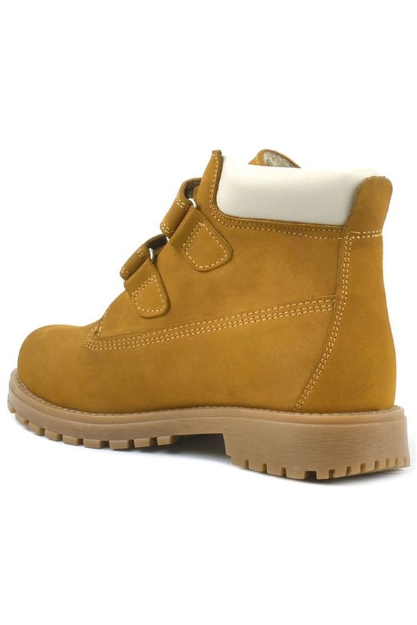Ortopedikal Rakerplus Neson 9055-K3 Hardal % 100 Hakiki Deri Cırtlı Unisex Bebek Çocuk Bot