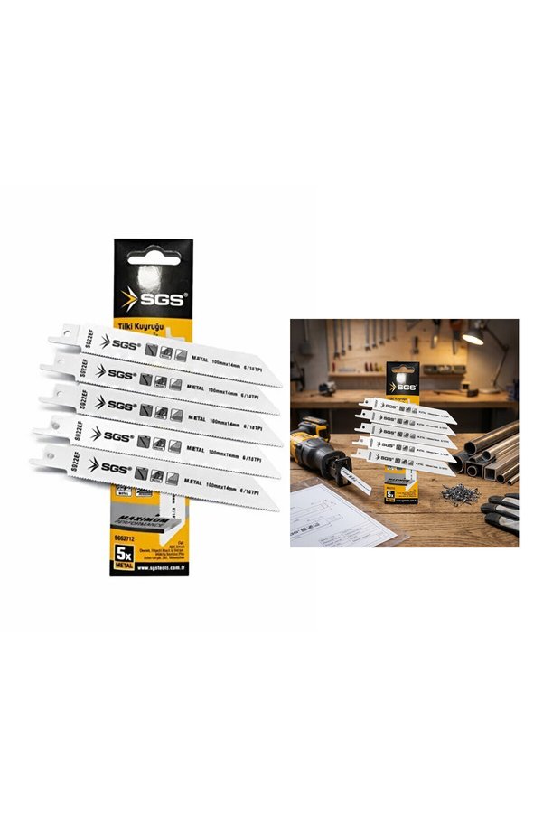 Go İthalat 5Pcs Tilki Kuyruğu - Testere Bıçağı Metal 150Mm/1.4Mm () Glbl-Stl57839