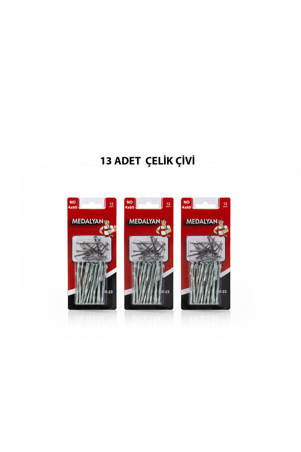 Go İthalat 4X60 13Pcs Beton Çelik Çivi 18Pcs () Glbl-Stl57839