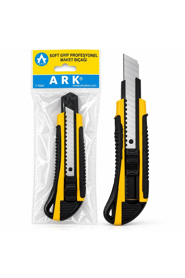 Go İthalat 24 Adet Lüx Plastik Falçata Maket Bıçak 18Mm Çelik Bıçak () Glbl-Stl57839