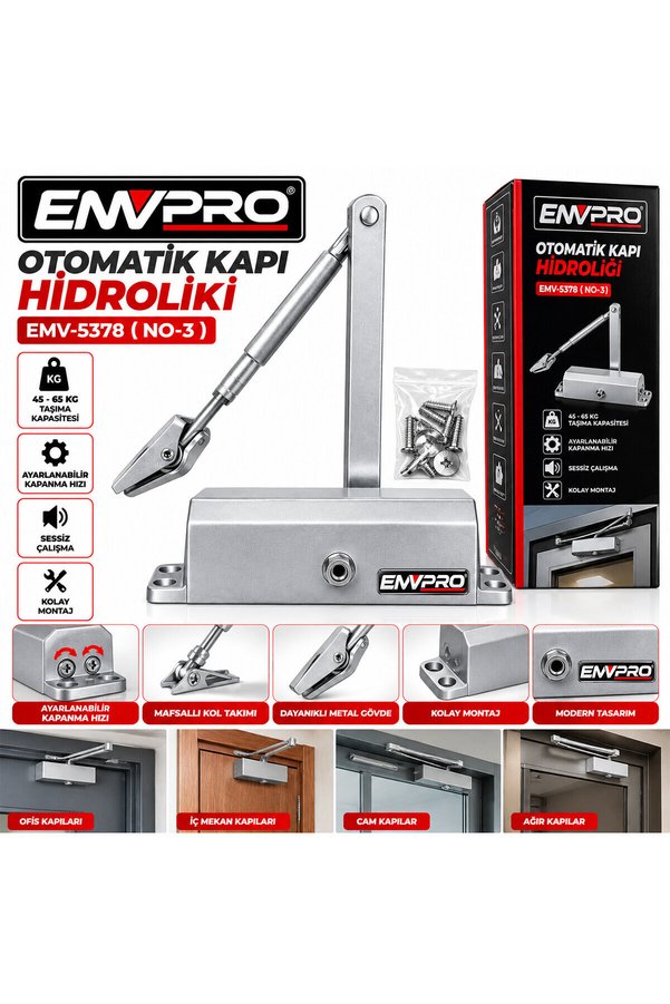 Go İthalat No-3 Otomatik Kapı Hidrolik 45-65Kg Emv-5378 () Glbl-Stl57839