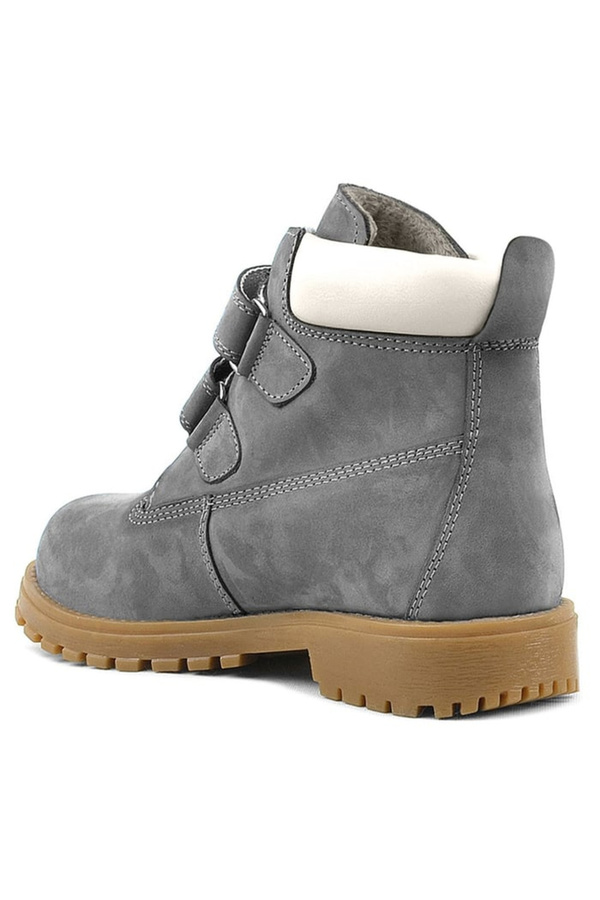Ortopedikal Rakerplus Neson 9055-Gr Gri % 100 Hakiki Deri Cırtlı Unisex Bebek Çocuk Bot