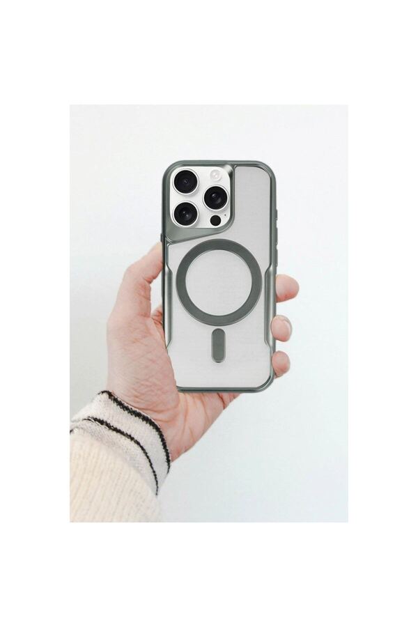 Ethab Ticaret Glb-Stl41414 Realme 12 5G Kılıf Aras Deri Kapak - Koyu Yeşil