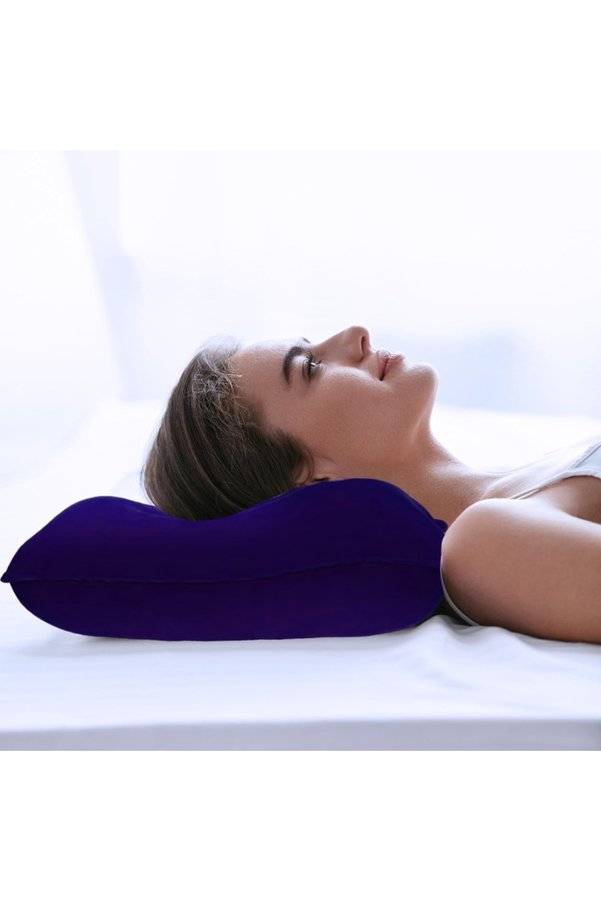 Ethab Ticaret Glbl-Tstil4136 Şişme Kamp Ve Yolculuk Yastığı - Ergonomik - Kadife Yüzey
