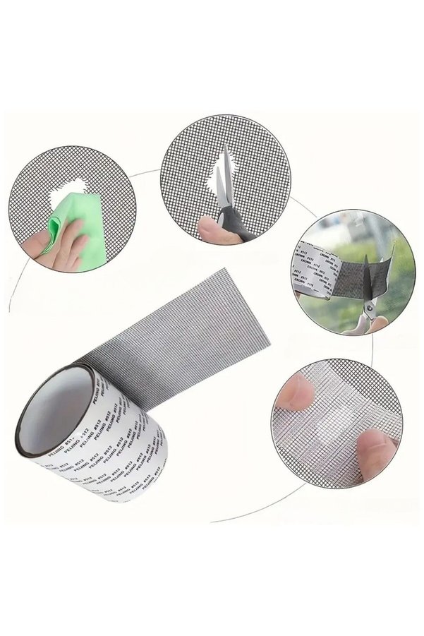 Go İthalat Güçlü Yapışkanlı Pencere Tamir Bandı, Böcek Önleyici Yama Bandı 2 Mt X 5 Cm () Glbl-Stl57839