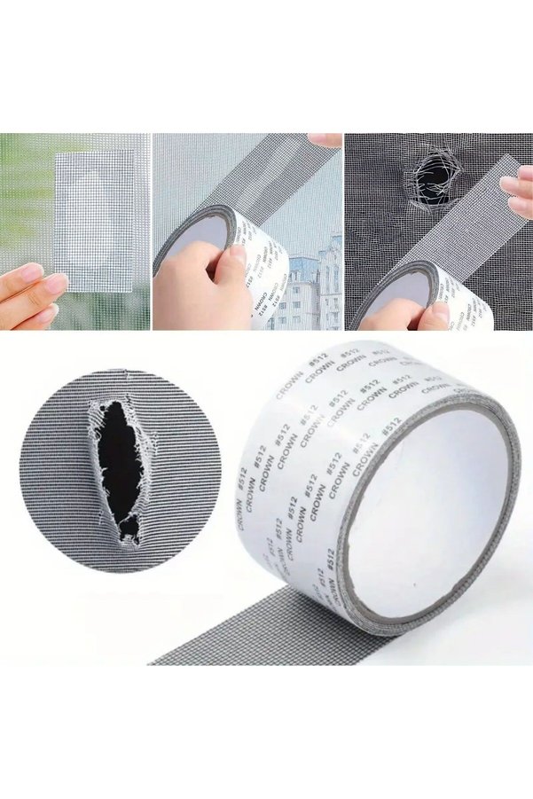 Go İthalat Güçlü Yapışkanlı Pencere Tamir Bandı, Böcek Önleyici Yama Bandı 2 Mt X 5 Cm () Glbl-Stl57839