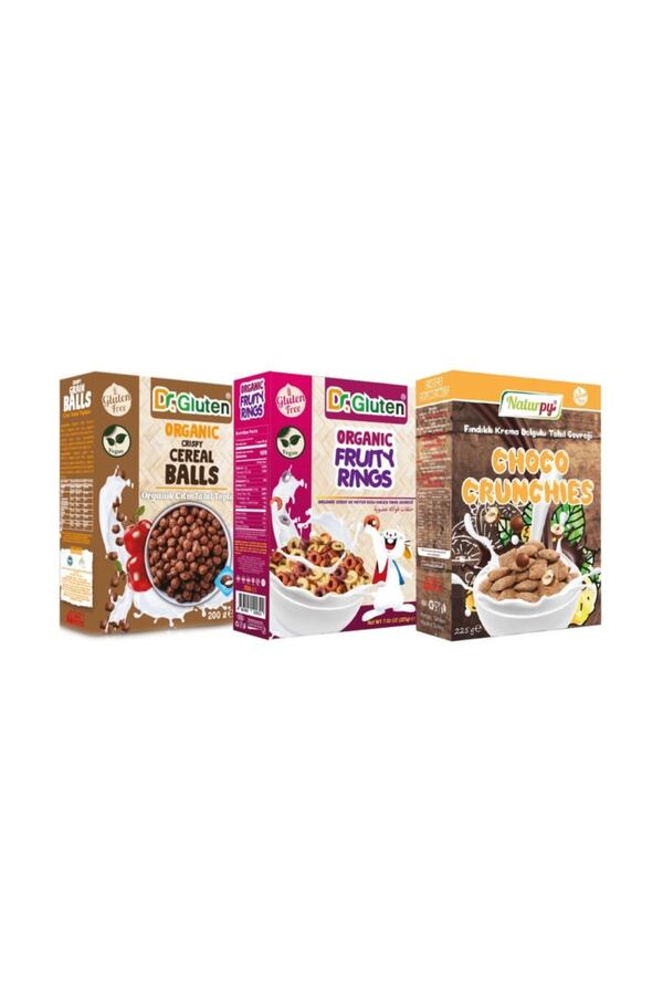 Dr.gluten Organik Glutensiz Atıştırmalık 3 Lü ( Yumurtasız-Vegan-Glutensiz)