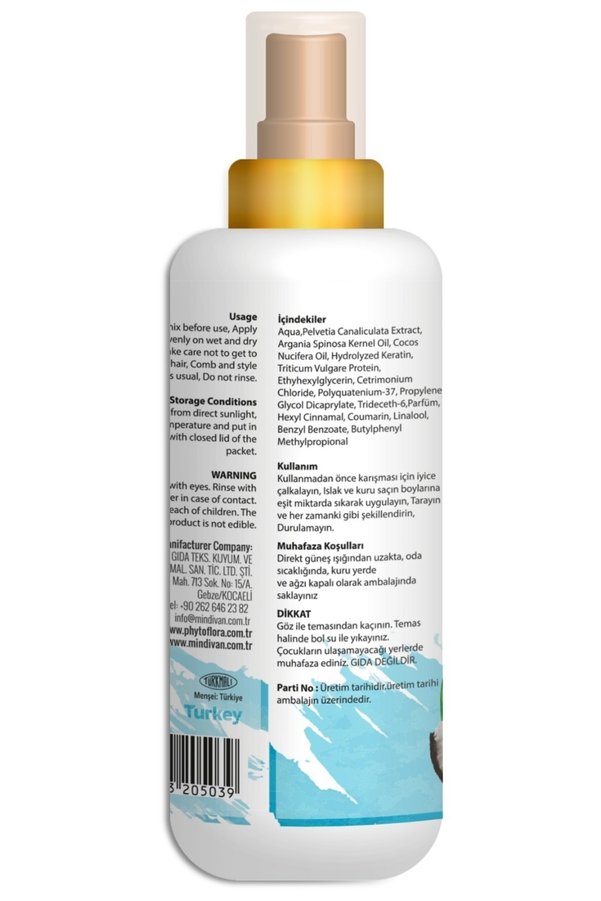 Phyto Flora 2 Li Set Eşek Sütlü Doğal Şampuan Ve Hindistan Cevizi Yağlı Saç Spreyi