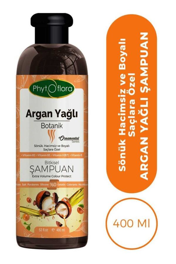 Phyto Flora Tuzsuz Hassas Sönük Hacimsiz Ve Boyalı Saçlara Özel Argan Yağlı Bitkisel Şampuan 400 Ml
