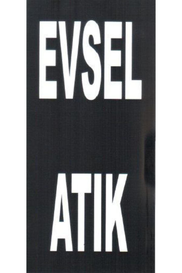 Kamusalmarket Evsel Atık Etiketi 9,5 X 21 Cm
