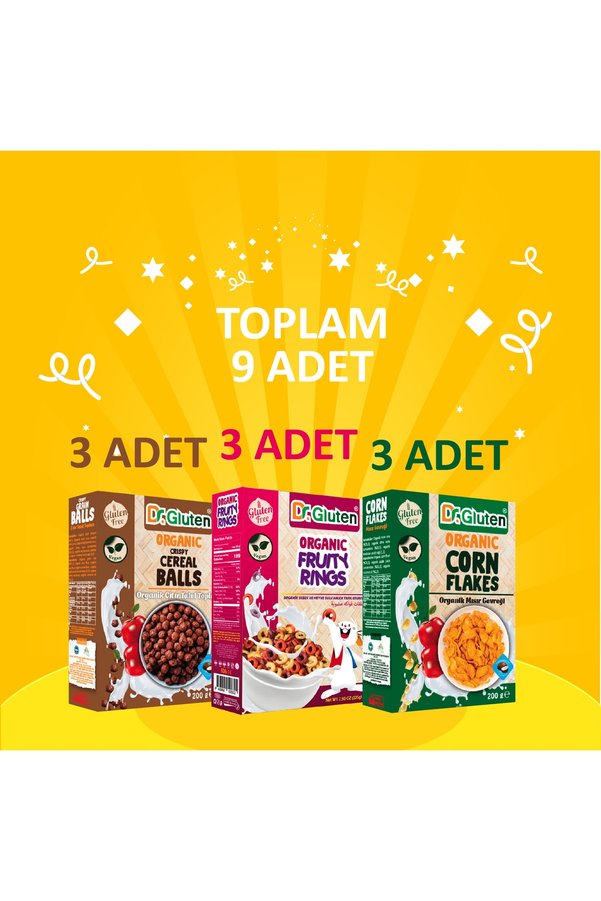 Dr.gluten 3 Lü Gevrekler Serisi (Mısır,Çıtır,Halka)