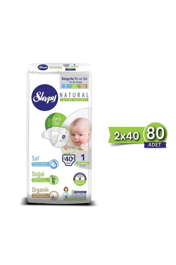 Sleepy Natural Bebek Bezi 1 Numara Yenidoğan Ekonomi Paketi