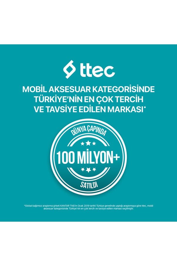 Ttec Kırmızı Alumicable İphone Uyumlu Şarj Kablosu 2Dk16K
