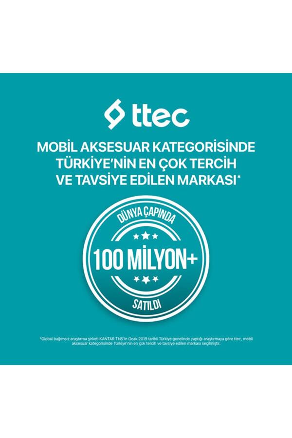 Ttec Gümüş Alumicable 2Dk16G Iphone Uyumlu Şarj Kablosu