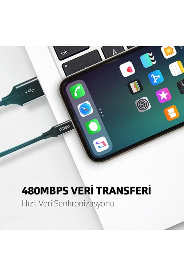 Ttec Gümüş Alumicable 2Dk16G Iphone Uyumlu Şarj Kablosu