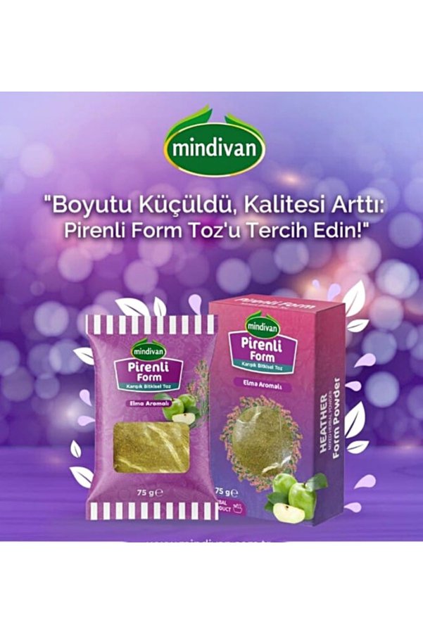 Mindivan Pirenli Form Toz Çay Diet Destek Ürünü 75 G * 2 Adet