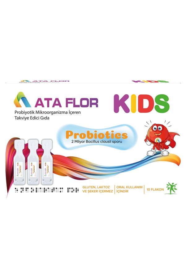 Ata Flor Probiotic Probiyotik Kids Bacillus Clausii Sporları (2 Milyar) Koloni Oluşturan Birim