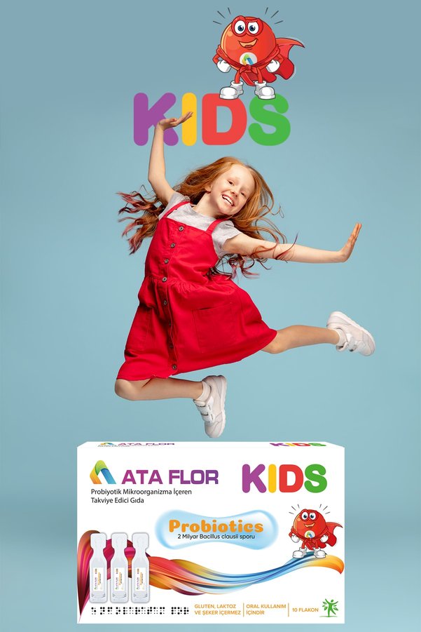 Ata Flor Probiotic Probiyotik Kids Bacillus Clausii Sporları (2 Milyar) Koloni Oluşturan Birim