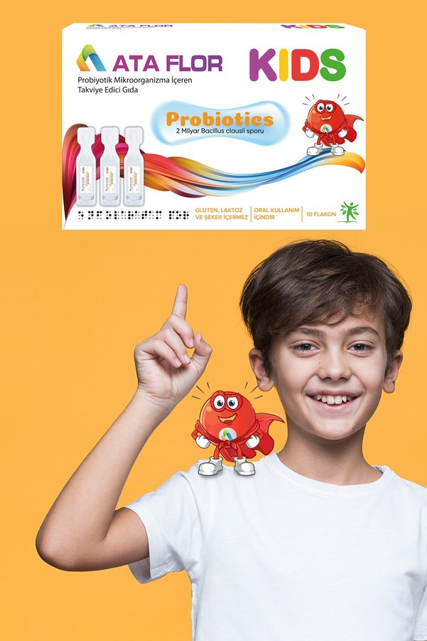 Ata Flor Probiotic Probiyotik Kids Bacillus Clausii Sporları (2 Milyar) Koloni Oluşturan Birim
