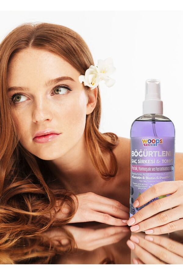 Woops Plus Böğürtlenli Saç Sirkesi Ve Saç Toniği Hyaluronic Acid, Collagen, Aloe Vera, Keratin...
