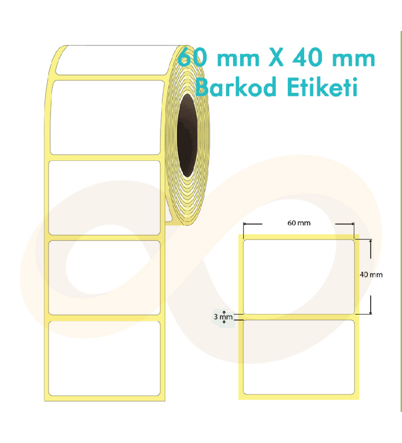 60X40 Termal Barkod Etiketi 1