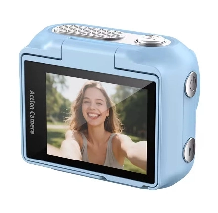 Evimdeyokyok 1080P Dijital Video Kamera (32Gb) Kart Dijital Vlog Fotoğraf Makinesi Türkçe Mavi