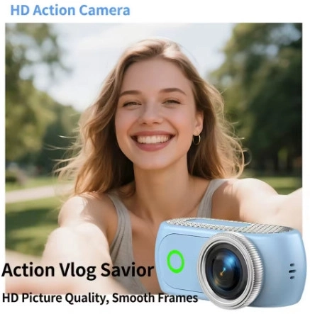 Evimdeyokyok 1080P Dijital Video Kamera (32Gb) Kart Dijital Vlog Fotoğraf Makinesi Türkçe Mavi