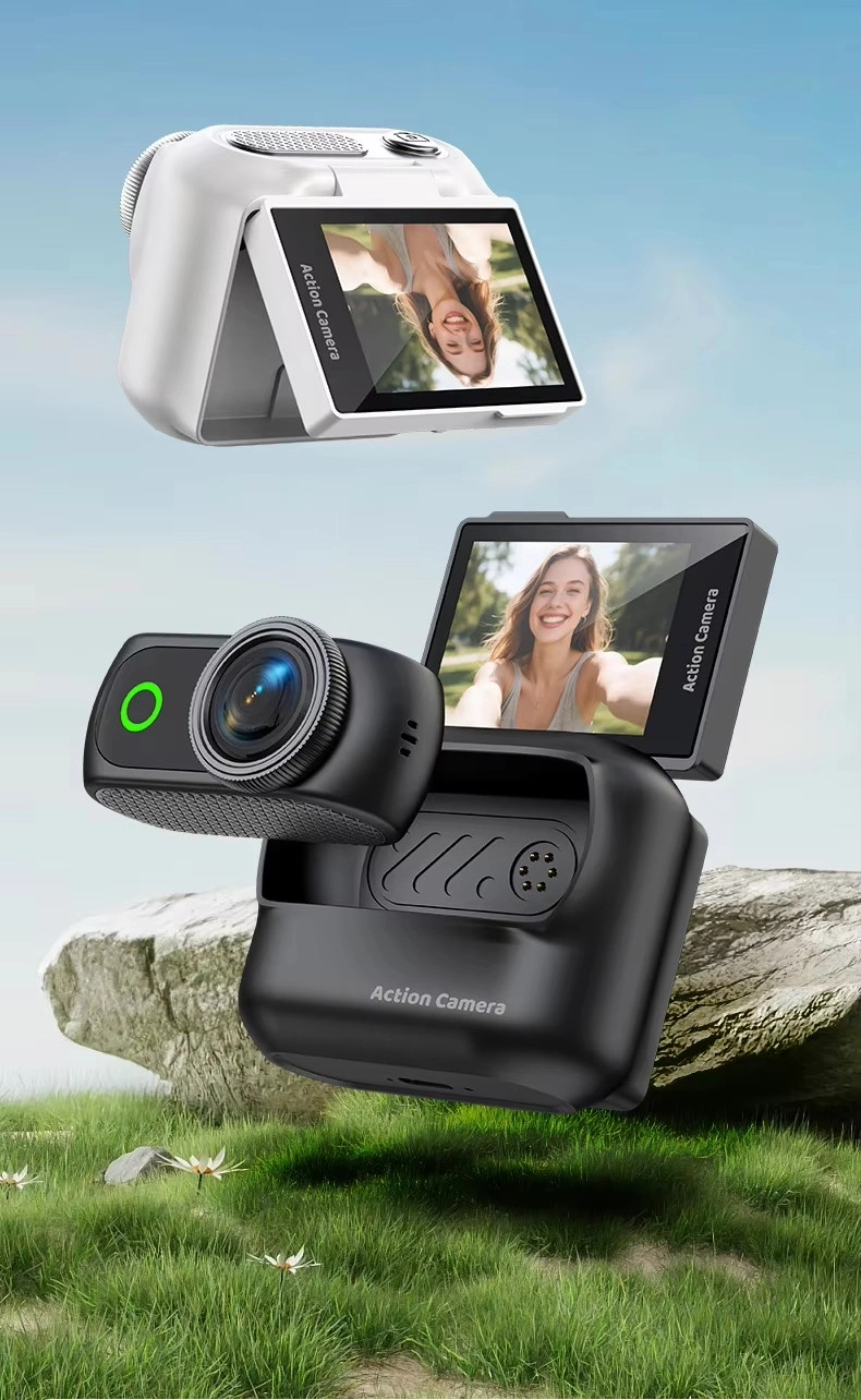 Evimdeyokyok 1080P Dijital Video Kamera (32Gb) Kart Dijital Vlog Fotoğraf Makinesi Türkçe Mavi