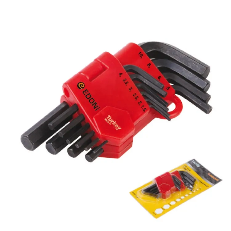 Evimdeyokyok 120 Mm 10 Parça Siyah 6 Köşe Alyan Seti