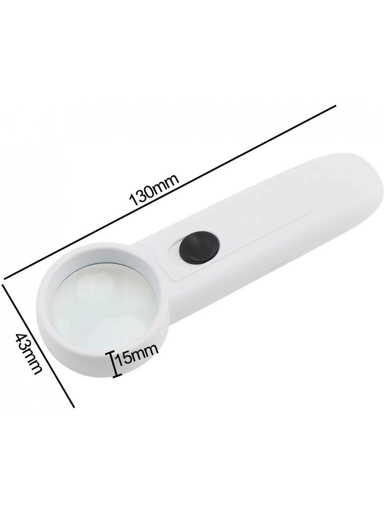 Evimdeyokyok 15X Çok Fonksiyonlu 2 Led Işıklı Taşınabilir El Büyüteç