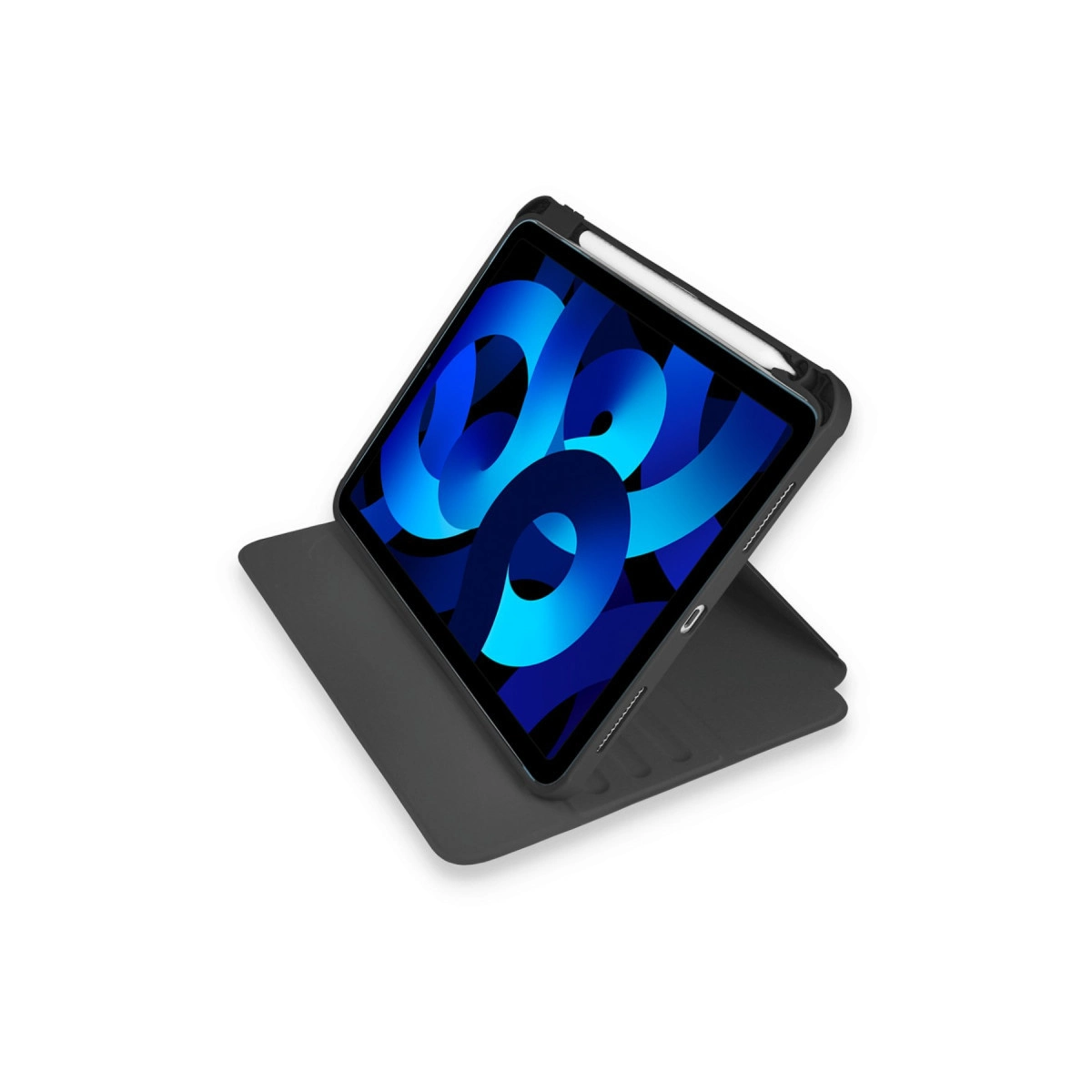 Evimdeyokyok Apple İpad 10.2 (7.Nesil) Kılıf Ling 360 Kalemlikli Tablet Kılıf - Siyah