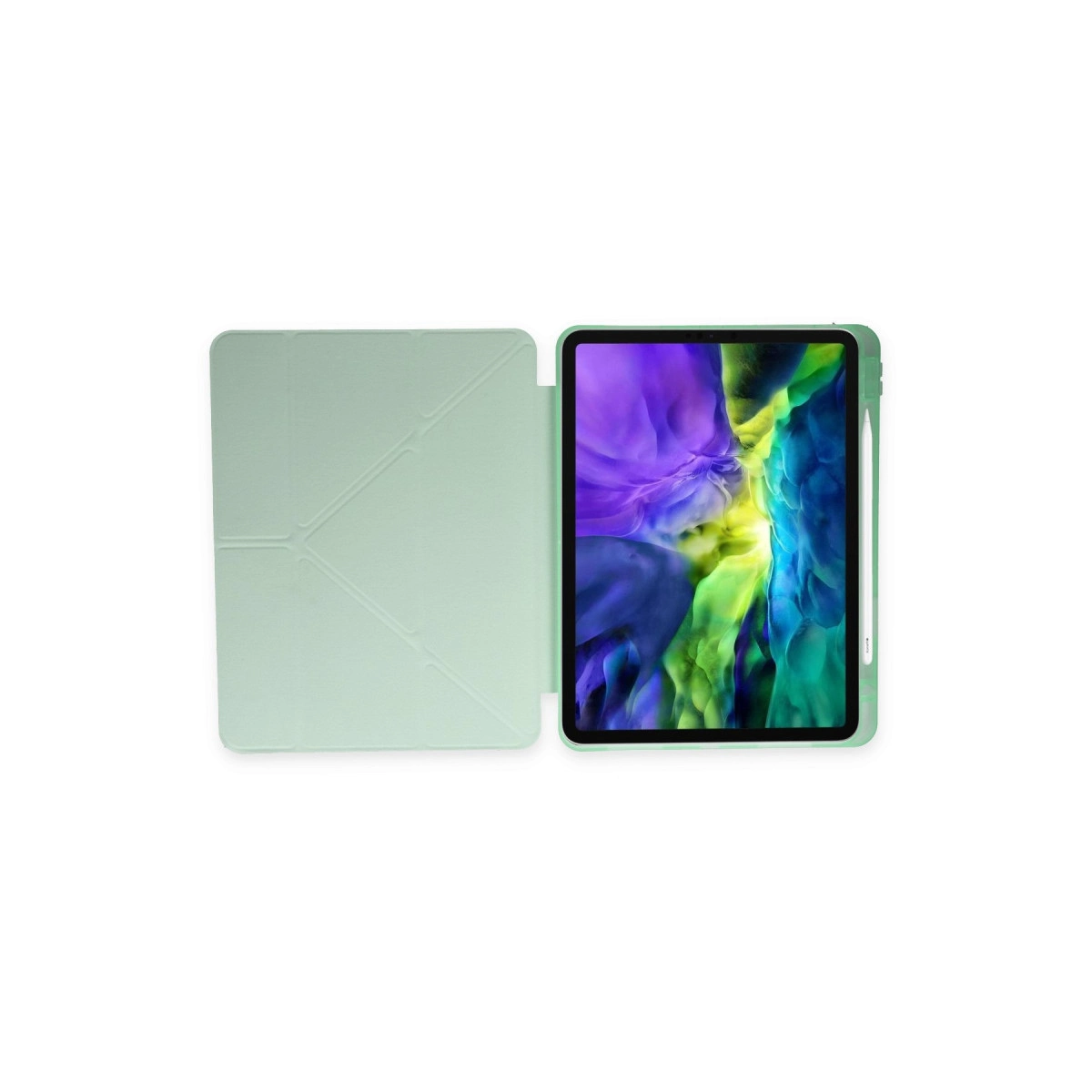 Evimdeyokyok Apple İpad 10.2 (8.Nesil) Kılıf Kalemlikli Mars Tablet Kılıfı - Açık Yeşil