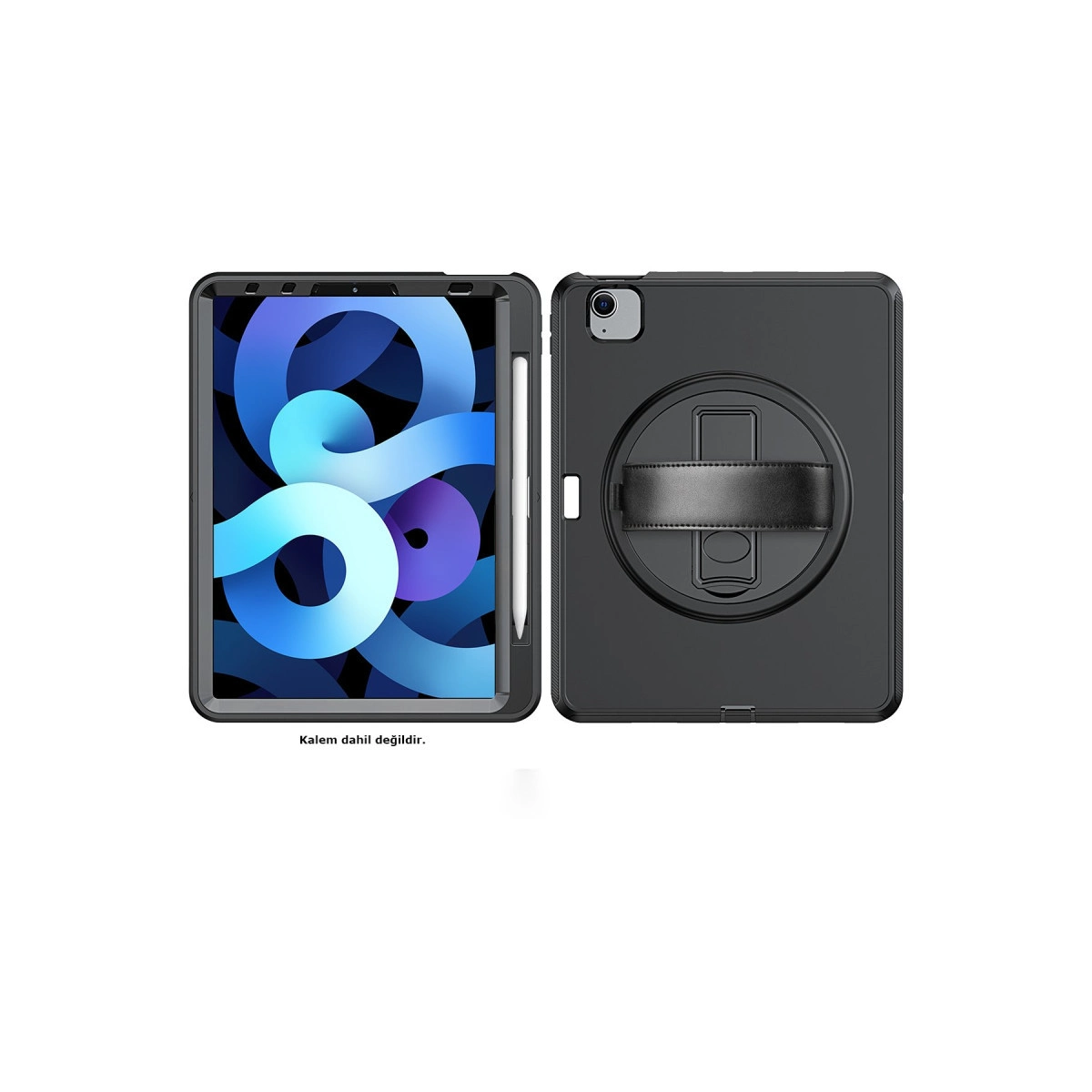 Evimdeyokyok Apple İpad 2022 10.9 (10.Nesil) Kılıf Hand Strap Tablet Kılıfı - Siyah