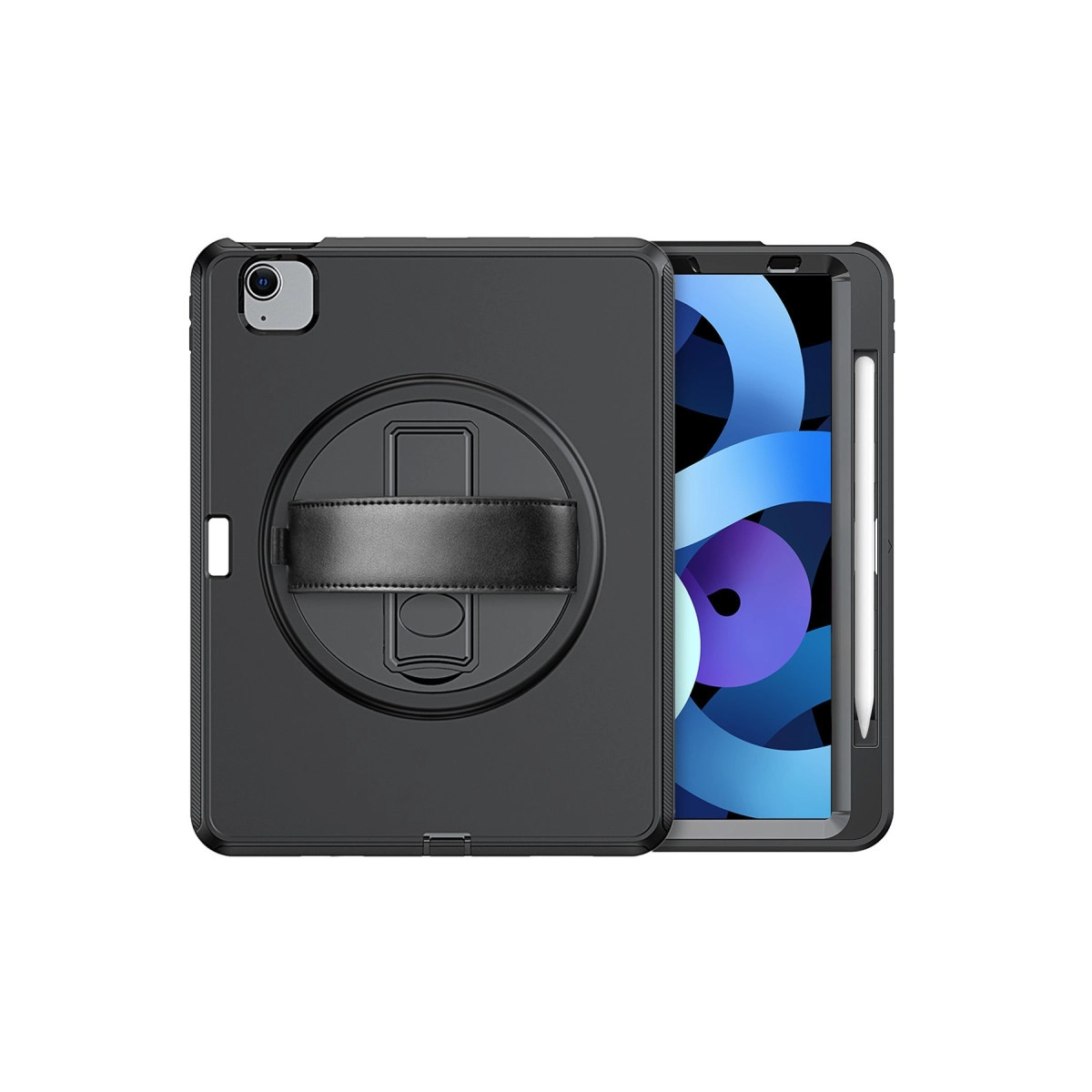 Evimdeyokyok Apple İpad 2022 10.9 (10.Nesil) Kılıf Hand Strap Tablet Kılıfı - Siyah