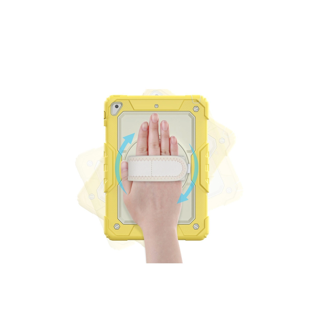 Evimdeyokyok Apple İpad 5 Air 9.7 Kılıf Strap New Tablet Kapak - Sarı
