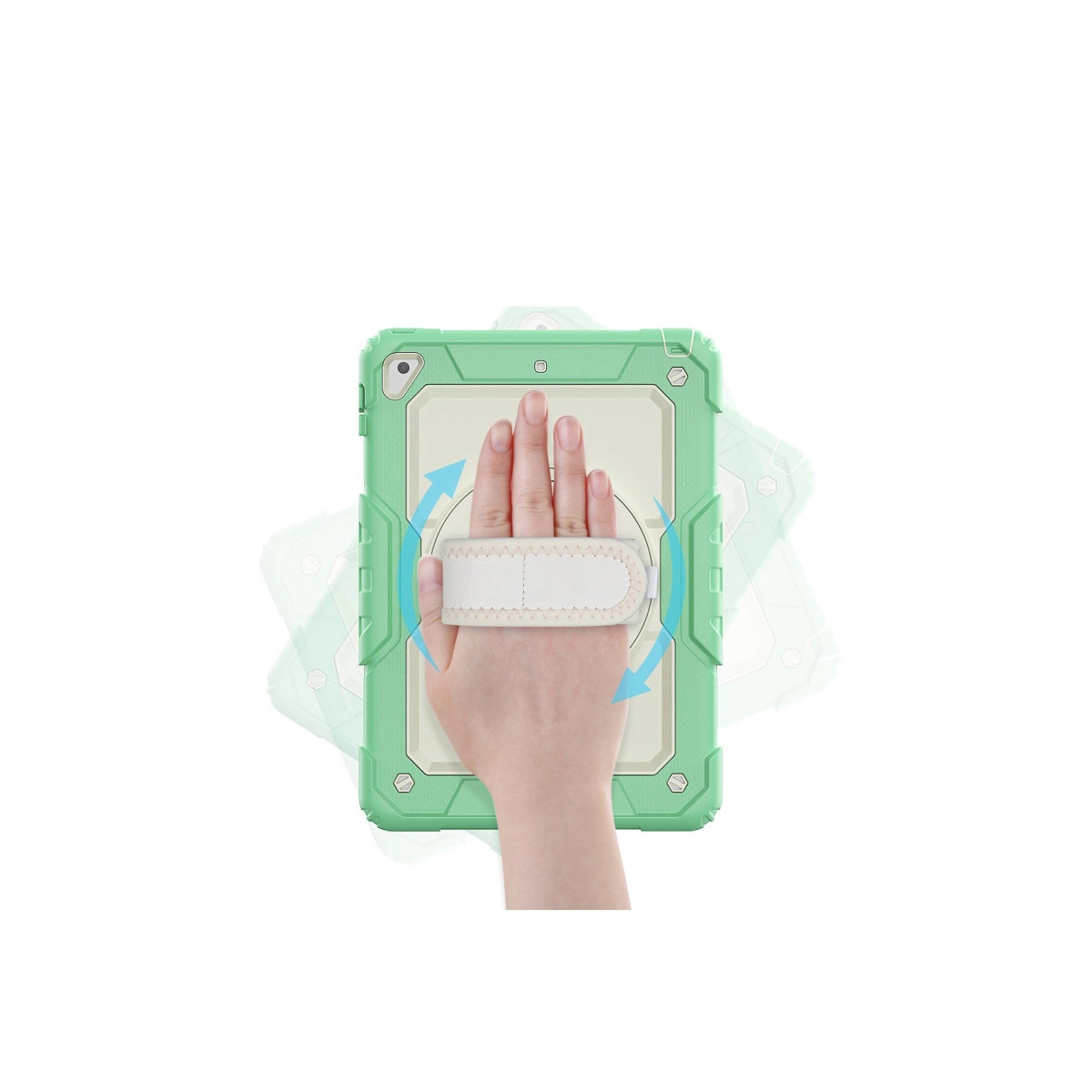 Evimdeyokyok Apple İpad 5 Air 9.7 Kılıf Strap New Tablet Kapak - Yeşil