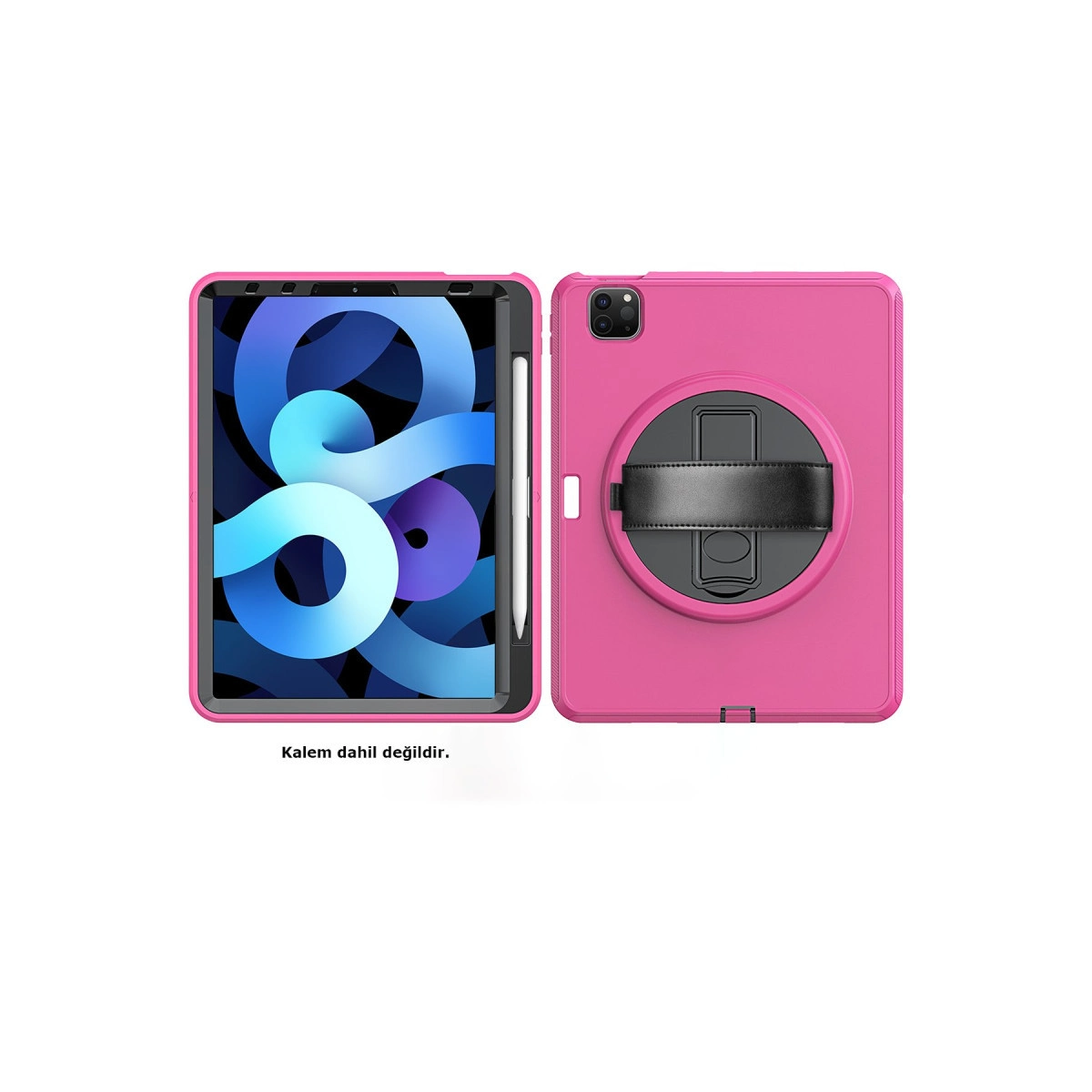 Evimdeyokyok Apple İpad Pro 11 (2018) Kılıf Hand Strap Tablet Kılıfı - Pembe