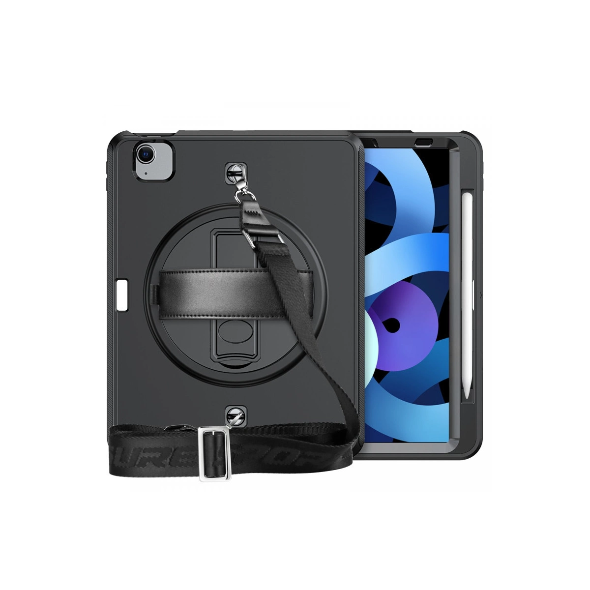Evimdeyokyok Apple İpad Pro 11 (2020) Kılıf Strap-C Otterbox Tablet Kapak - Siyah