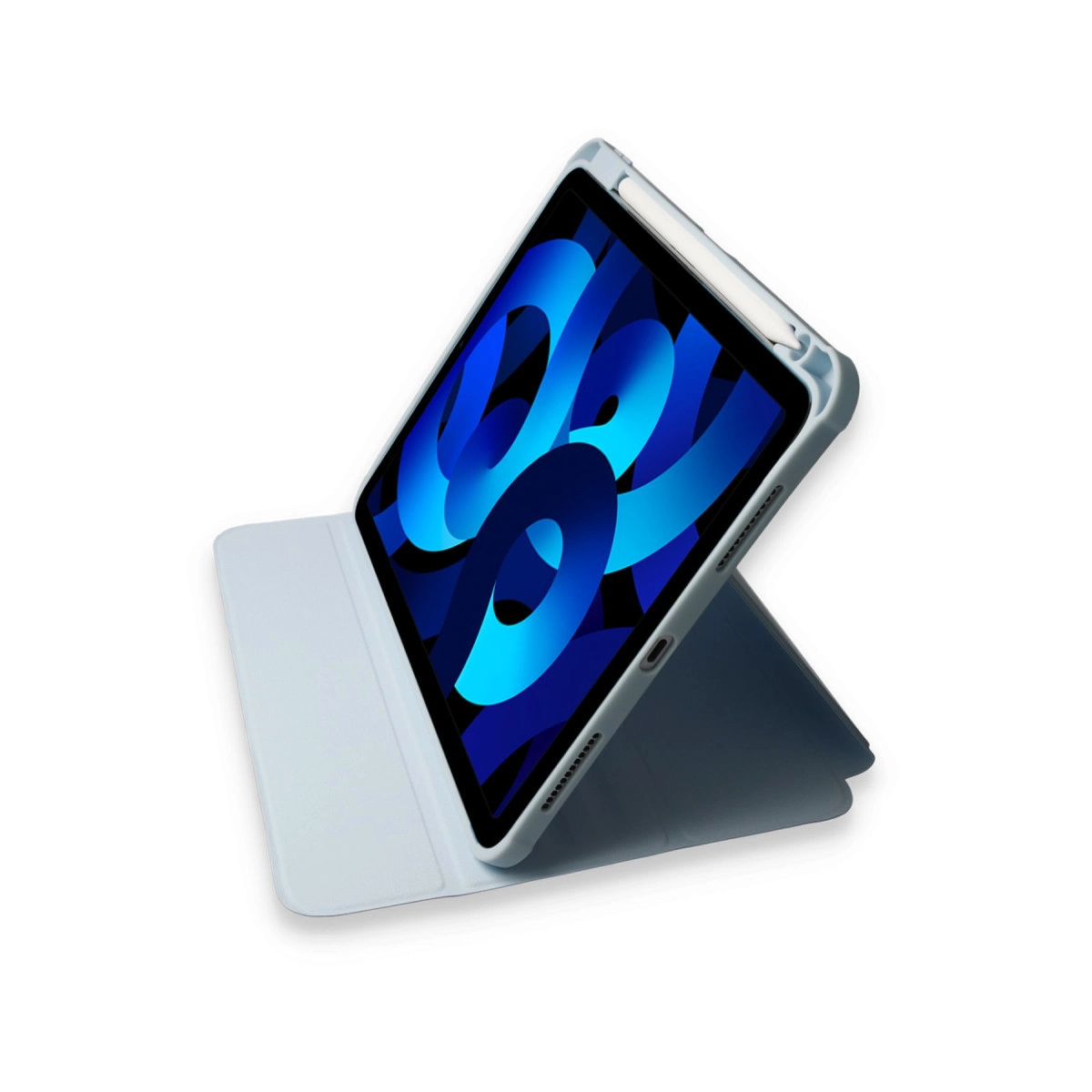 Evimdeyokyok Apple İpad Pro 11 (2021) Kılıf Ling 360 Kalemlikli Tablet Kılıf - Mavi