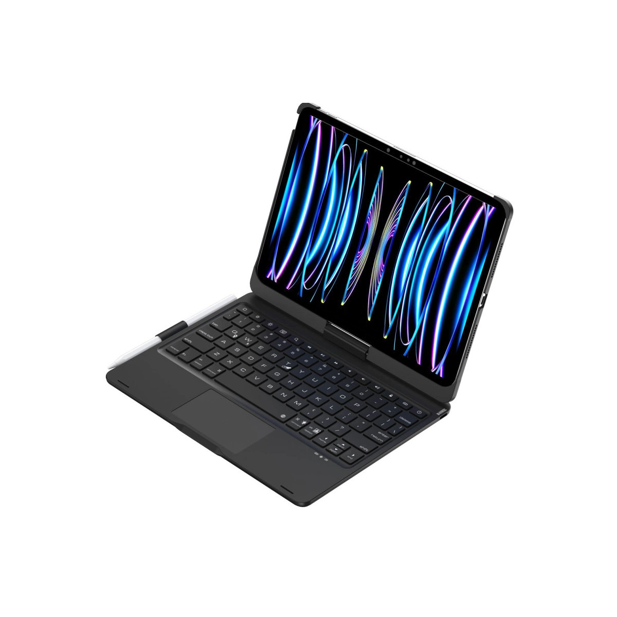 Evimdeyokyok Apple İpad Pro 11 (2024) F11 Ats Kılıf Magic Dönen Klavyeli Tablet Kılıf - Siyah