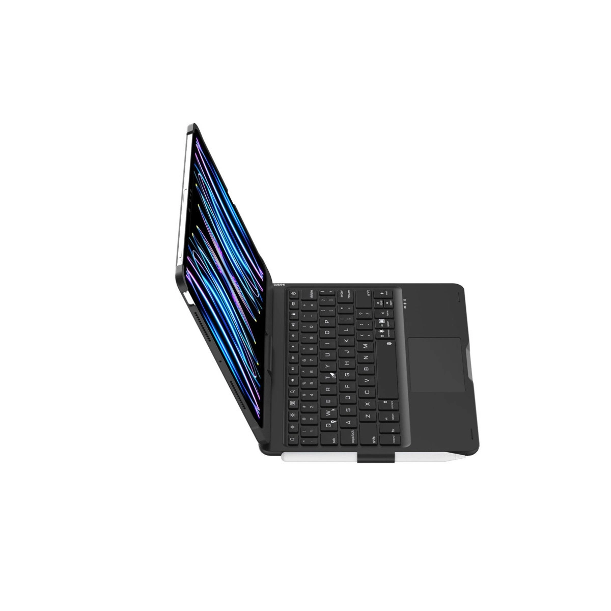 Evimdeyokyok Apple İpad Pro 11 (2024) F11 Ats Kılıf Magic Dönen Klavyeli Tablet Kılıf - Siyah