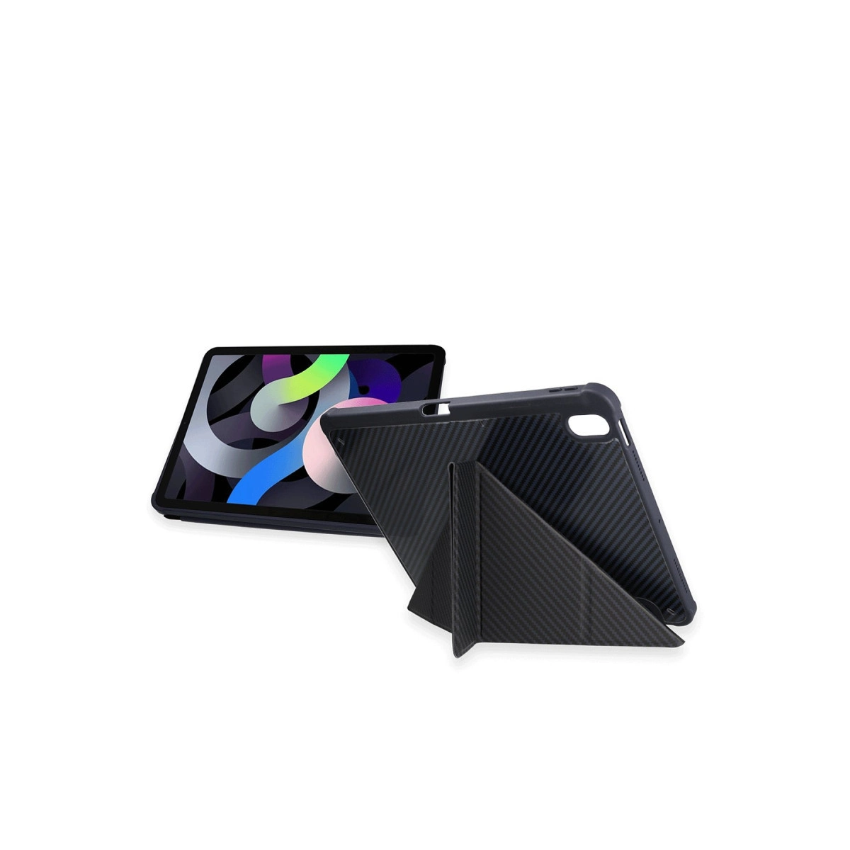 Evimdeyokyok Apple İpad Pro 11 (2024) Kılıf Color Karbon Tablet Kılıfı - Siyah