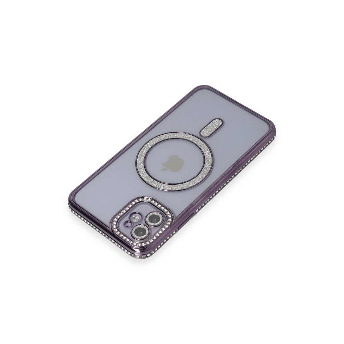 Evimdeyokyok Apple İphone 11 Kılıf Joke Simli Magneticsafe Kılıf - Derin Mor