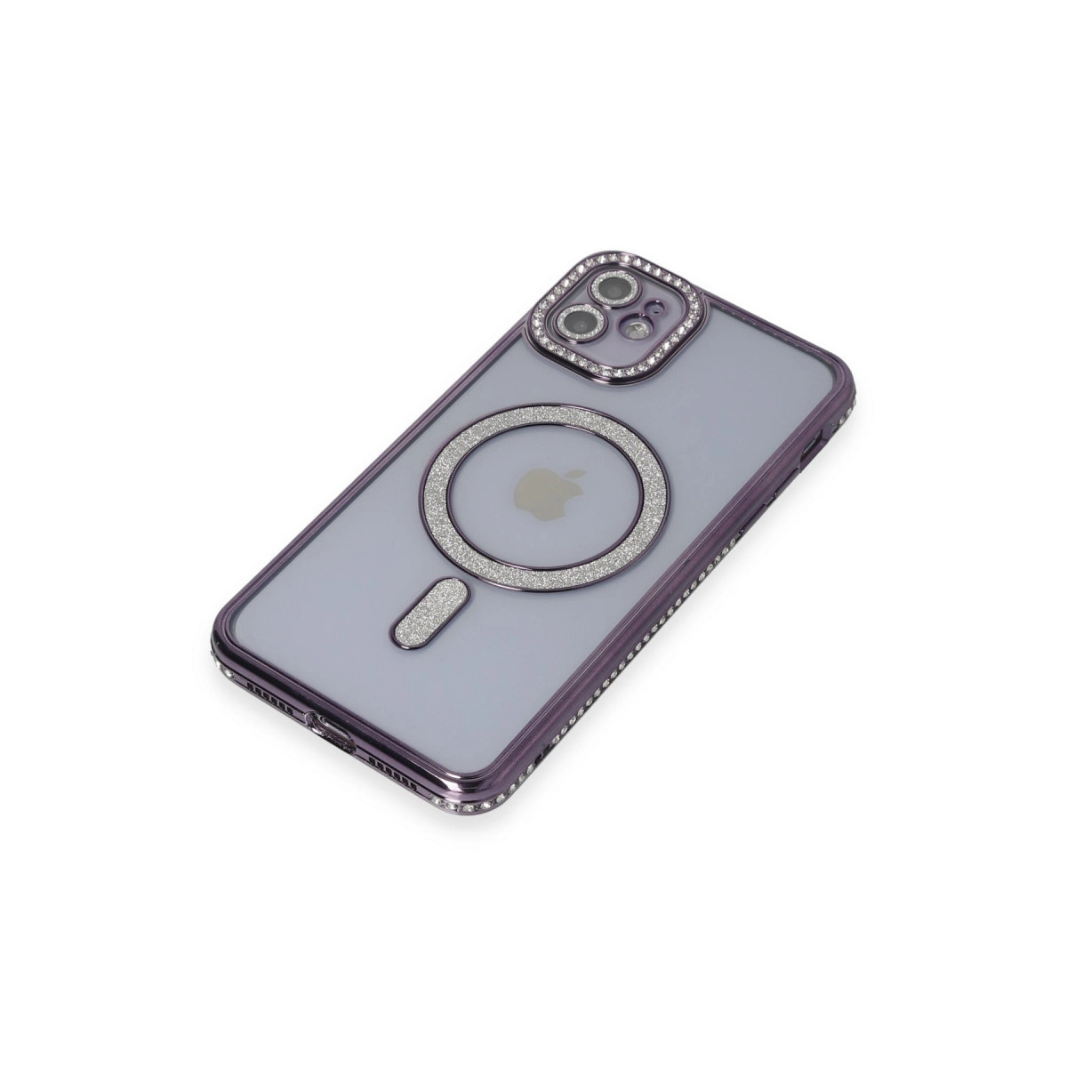 Evimdeyokyok Apple İphone 11 Kılıf Joke Simli Magneticsafe Kılıf - Derin Mor