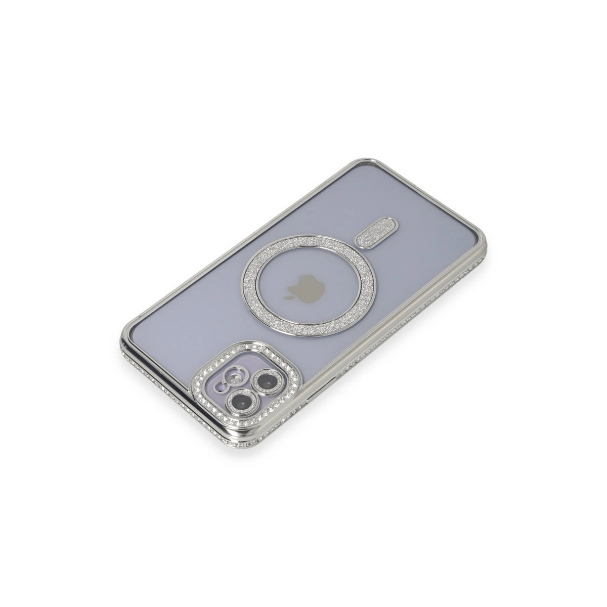 Evimdeyokyok Apple İphone 11 Kılıf Joke Simli Magneticsafe Kılıf - Gümüş
